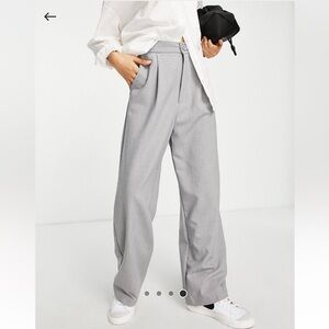 Stradivarius Petite wide leg relaxed dad pants